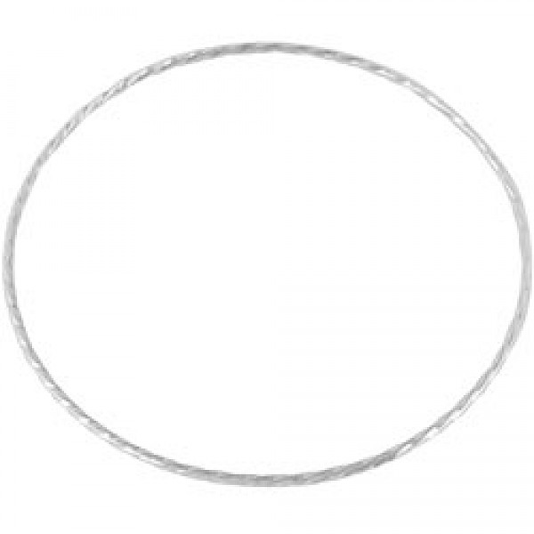 Silver Twist Thin Bangle - 1.5mm Solid