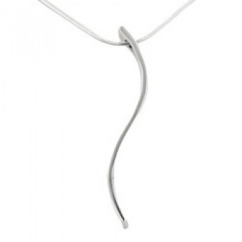 Silver Wave Pendant - PT588