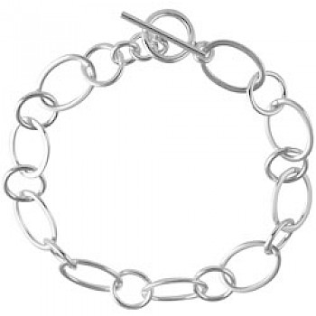Silver Wire Ovals & Circles Bracelet