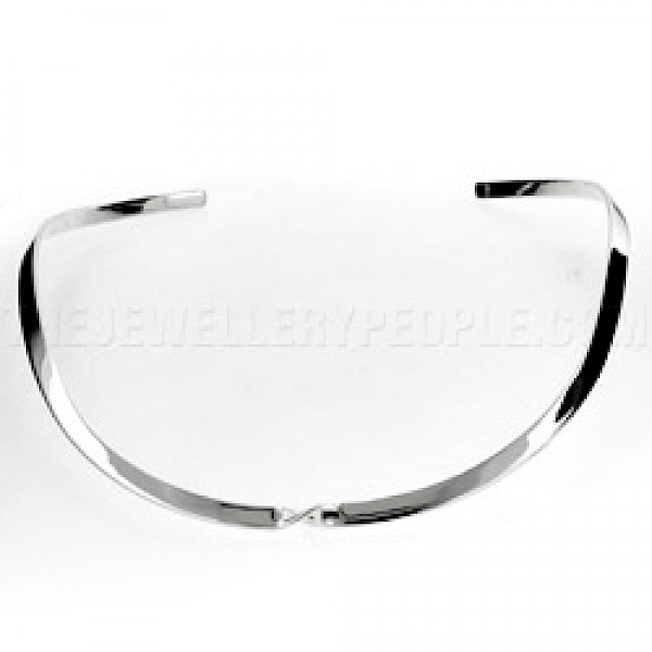 Single Twist Silver Collar - 4mm Wide