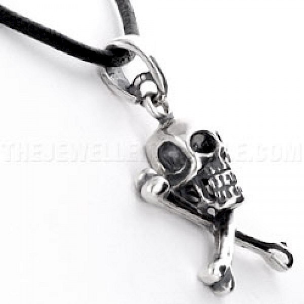 Skull & Crossbones Solid Silver Pendant