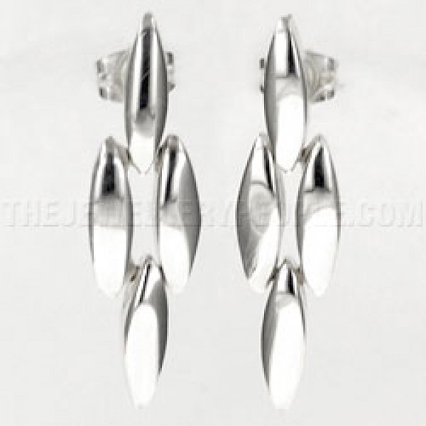 Slim Hinged Fine Silver Earrings - 3mm Solid
