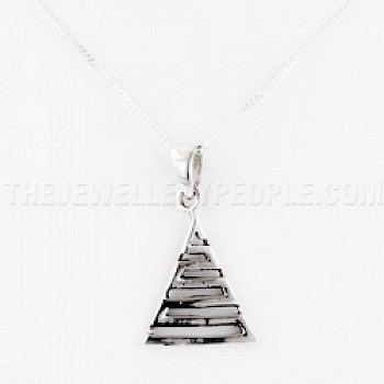 Slot Triangle Silver Pendant