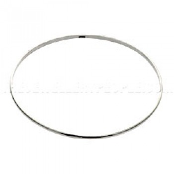 Small Plain Silver Bangle - 2mm Solid