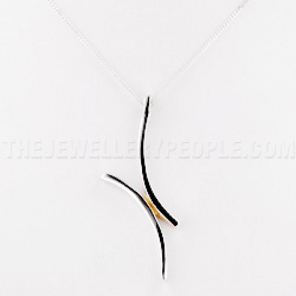 Smooth Curves Silver Pendant