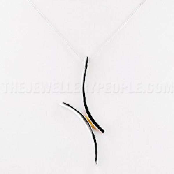 Smooth Curves Silver Pendant - PT538