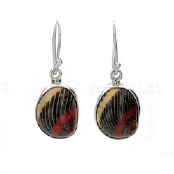 Snail Shell & Silver Earrings