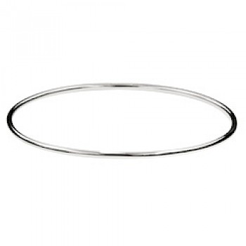 Solid Oval Bangle - 2mm