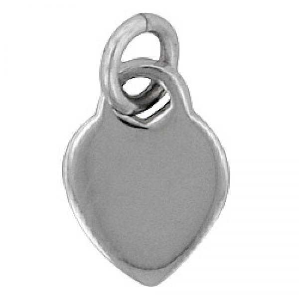 Spade Engravable Silver Charm