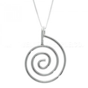Spiral Silver Pendant - Large - PT072