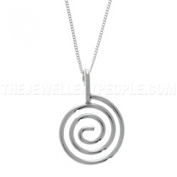 Spiral Silver Pendant - Small