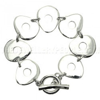 Pebble Silver Link Bracelet