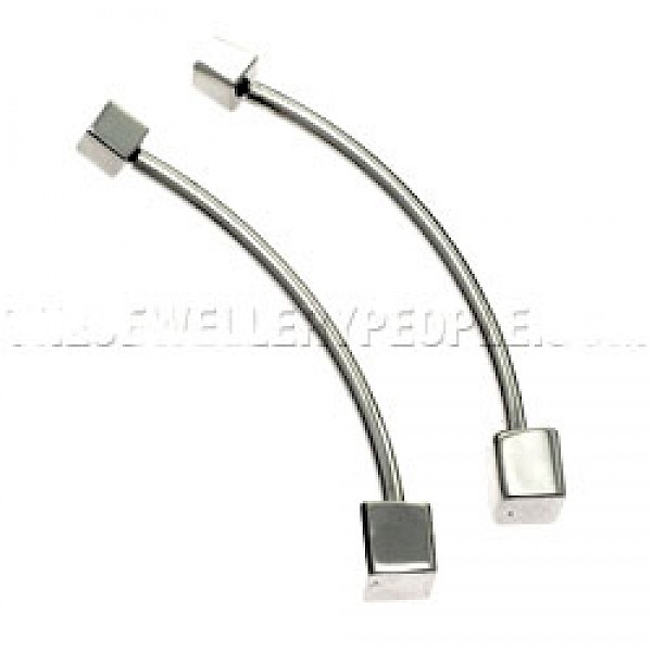 Square Bar Earrings - 68mm Long