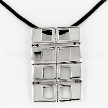 Squares Silver Pendant - PT055