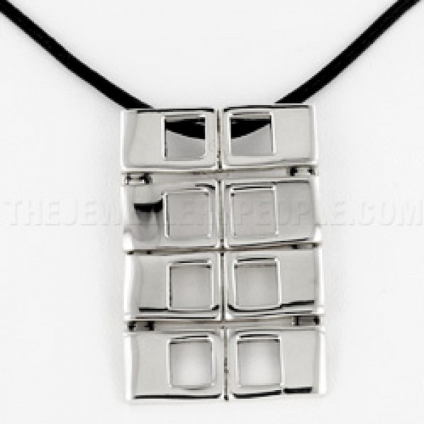 Squares Silver Pendant - PT055