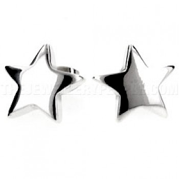 Star Silver Stud Earrings - 12mm Wide