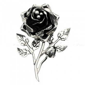 Supreme Rose Silver Brooch - Large