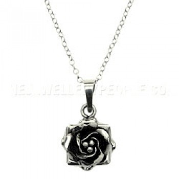 Supreme Rose Silver Pendant - Small