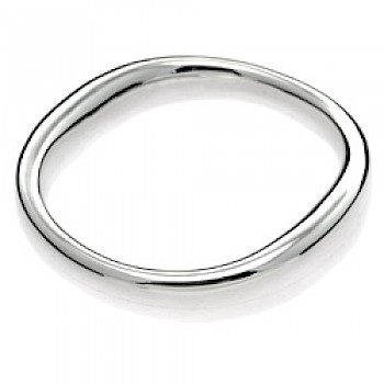 Supreme Tubed Silver Bangle - 12mm Wide