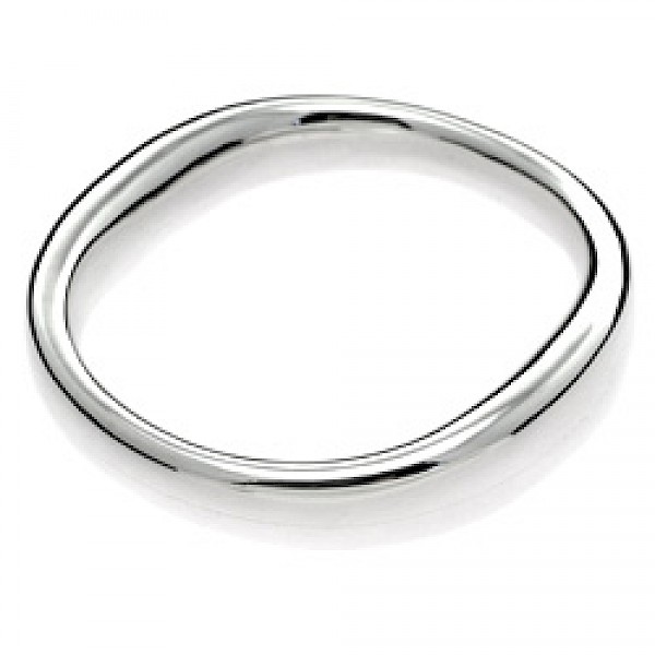 Supreme Tubed Silver Bangle - 12mm Wide