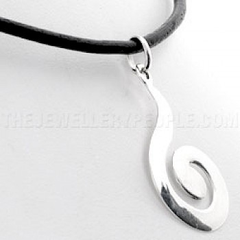 Swirl Silver Pendant - PT402