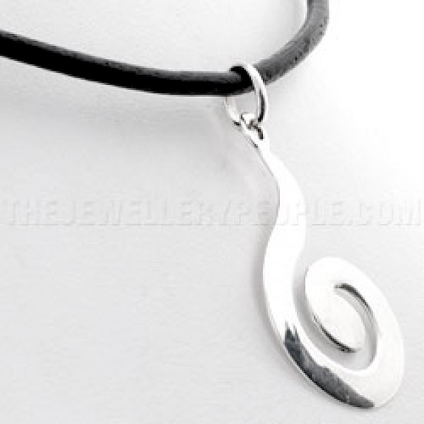 Swirl Silver Pendant - PT402