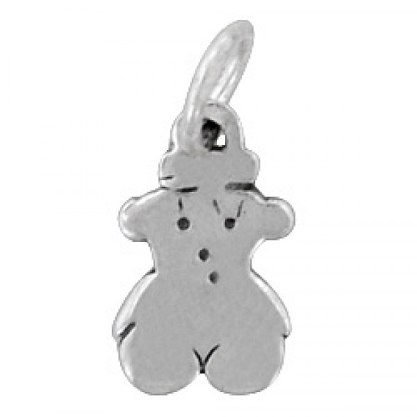 Teddy Bear Silver Charm