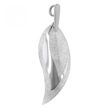 Three Layer Droplet Silver Pendant - PT662