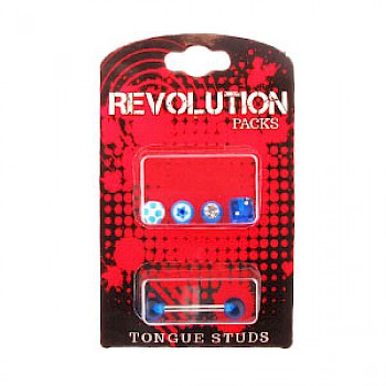 Tongue Stud Revolution Pack - Blue Accessories