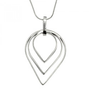 Triple Droplet Silver Pendant - PT480