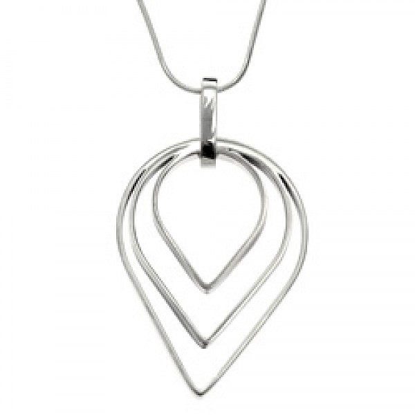 Triple Droplet Silver Pendant - PT480