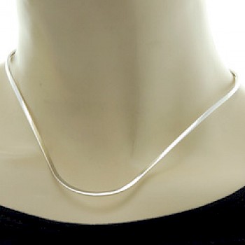 U-Shape Silver Collar - 2mm Solid