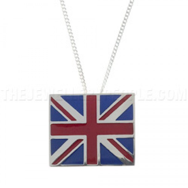 Union Jack Silver Pendant - PT120