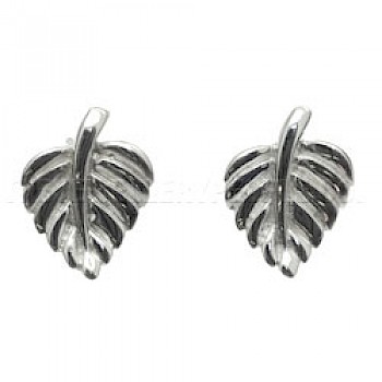 Vine Leaf Silver Earrings