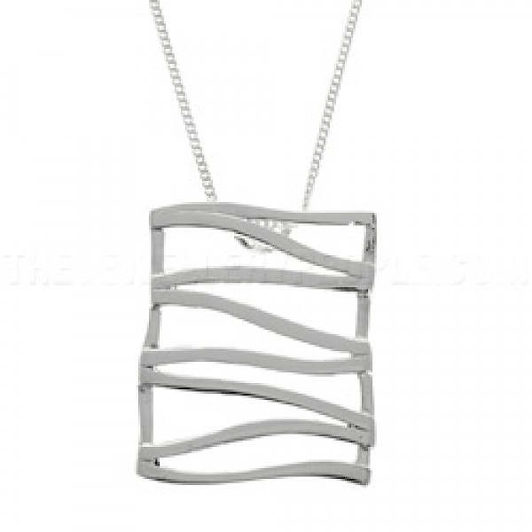 Wave Fence Silver Pendant - PT243
