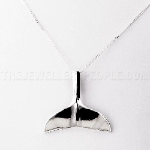 Whale Tail Silver Pendant - PT543
