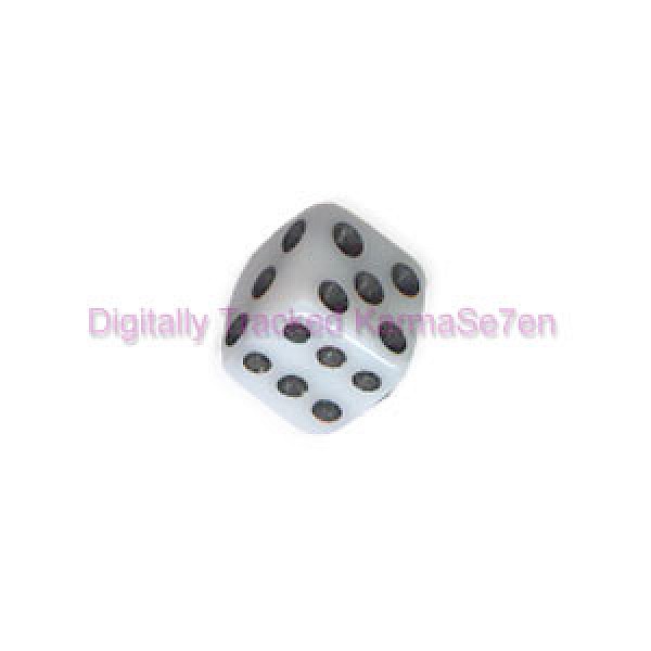 White Acrylic Threaded Dice