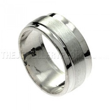Wire Brush Stripe Band Ring