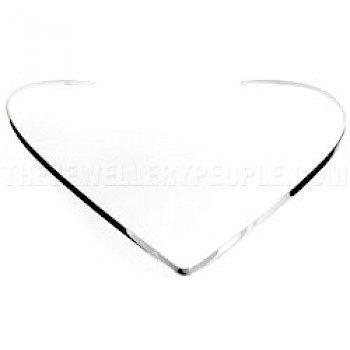 Wishbone Silver Collar - 2.5mm Solid