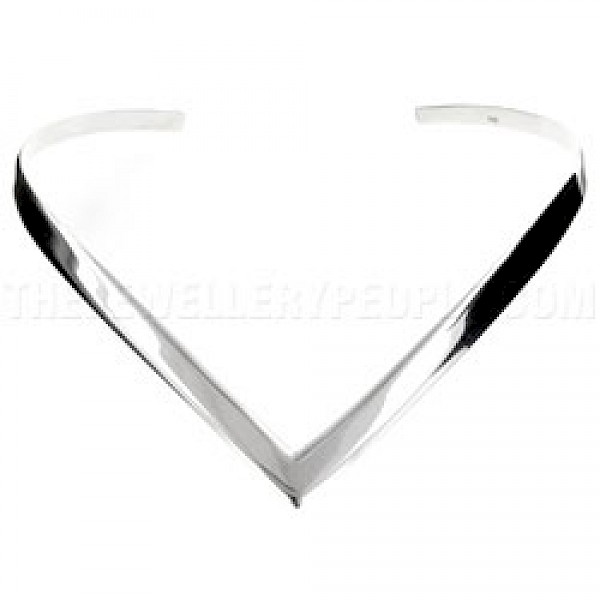 Wishbone Silver Collar - 8mm Wide