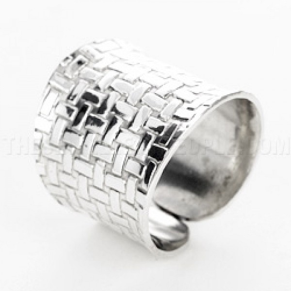 Woven Style Silver Ring - RG146