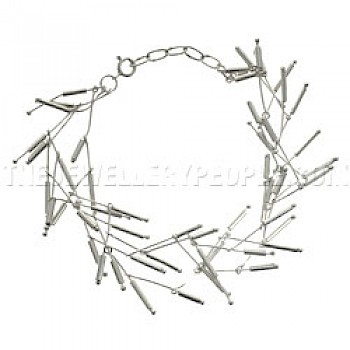 Zig Zag Silver Wire Bracelet