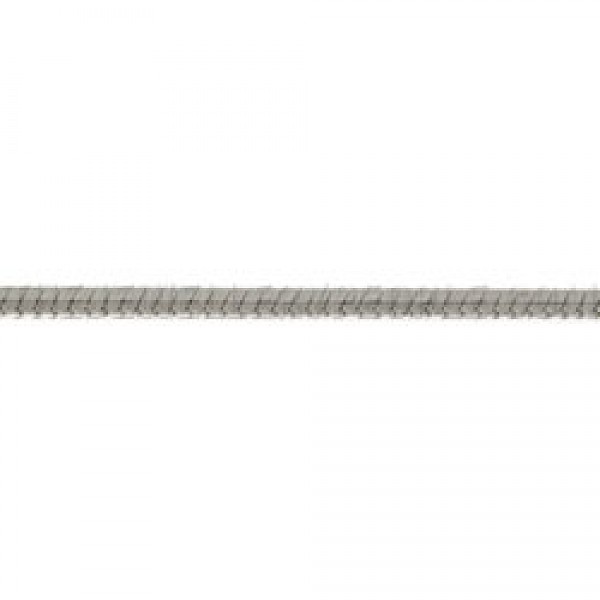 1.1mm Angled Silver Snake Anklet -24cms Long -L6949-24