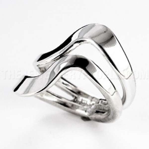 Double Curved Silver Ring - RG123