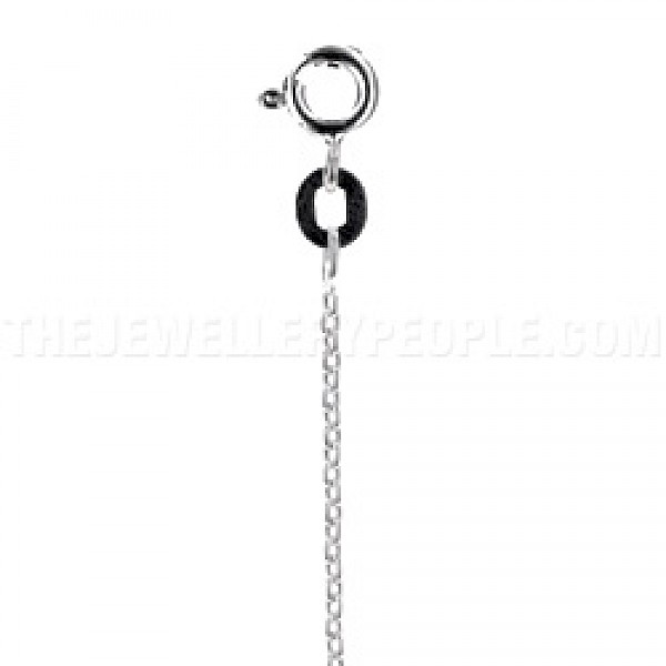 1mm Fine Silver Chain - 14" - 18" Long - 2341