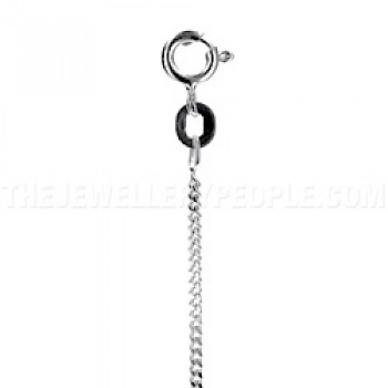 Fine Silver Curb Chain - 16" - 24" Long - L5758