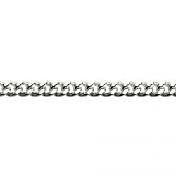 1.2mm Silver Curb Chain - 16" - 24" Long - 4854
