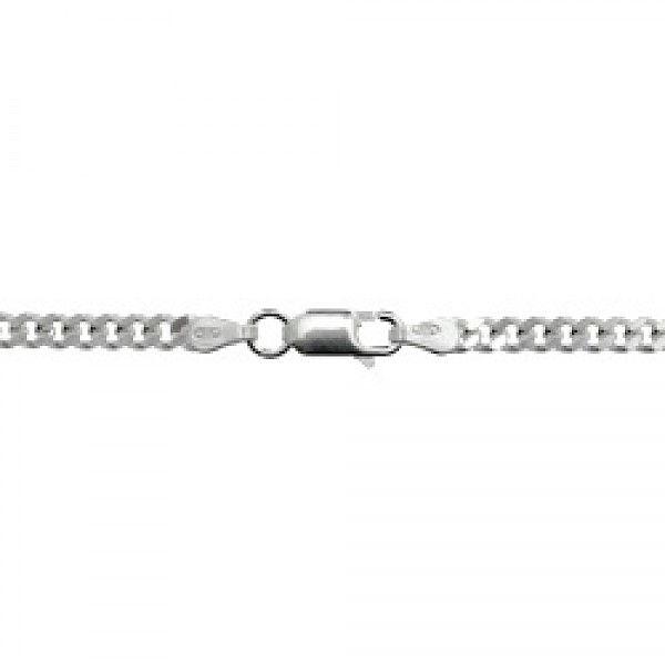 3mm Silver Heavy Curb Chain Necklace  - 18" - 30" Long - 2357