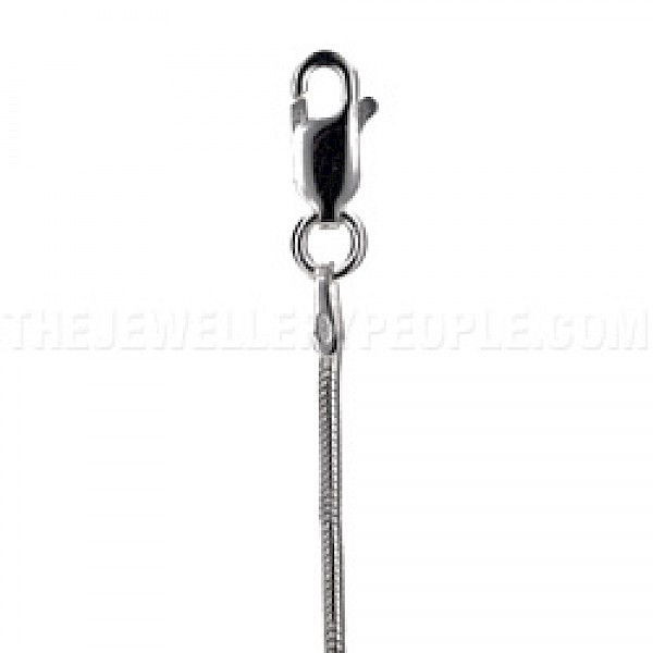 1.3mm Snake Curve Silver Chain - 16" - 20" Long - L6886