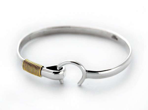 Horse-Shoe Bangle with Copper Wire